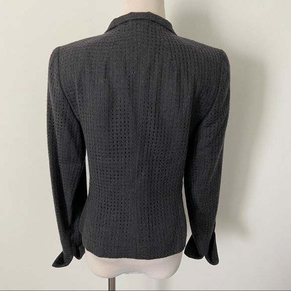 AKRIS Perforated Wool Structured Zip Wool Jacket - Picture 5 of 8